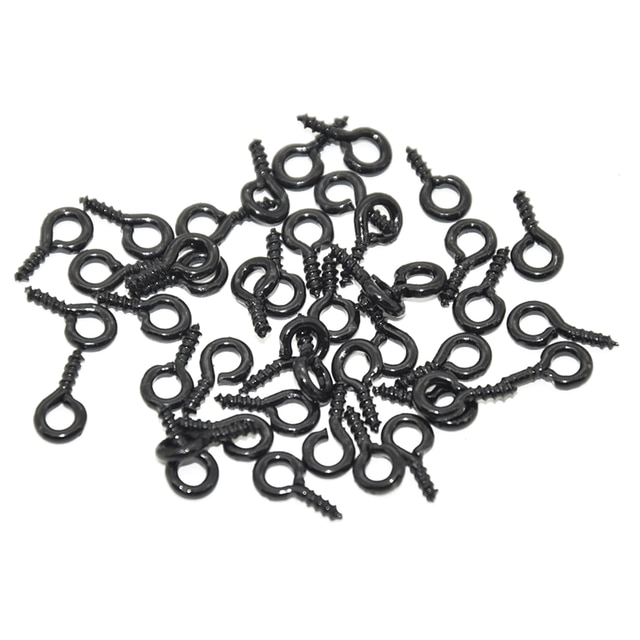 200pcs Small Tiny Mini Eye Pins Eyepins Hooks Eyelets Screw Threaded 9 Colors Clasps Hook For DIY Jewelry Making Findings