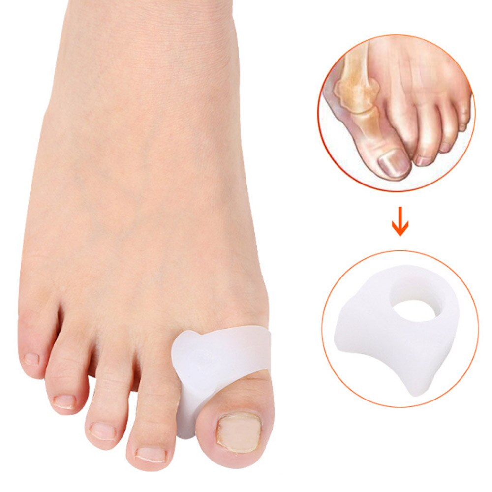 4Pcs Big Toe Separator Bone Corrector Straightener Silicone Gel Foot Fingers Protector Bunion Adjuster Feet Pedicure Tool D2223