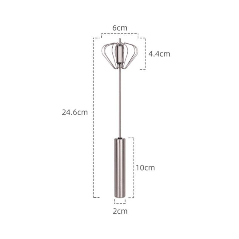 utensilios de herramientas y gadgets cocina accesorios cocina cocina accesorio Mezclador semiautomático giratorio de presión manual de acero inoxidable, herramienta de cocina manual para mezclar café y leche, a la: S