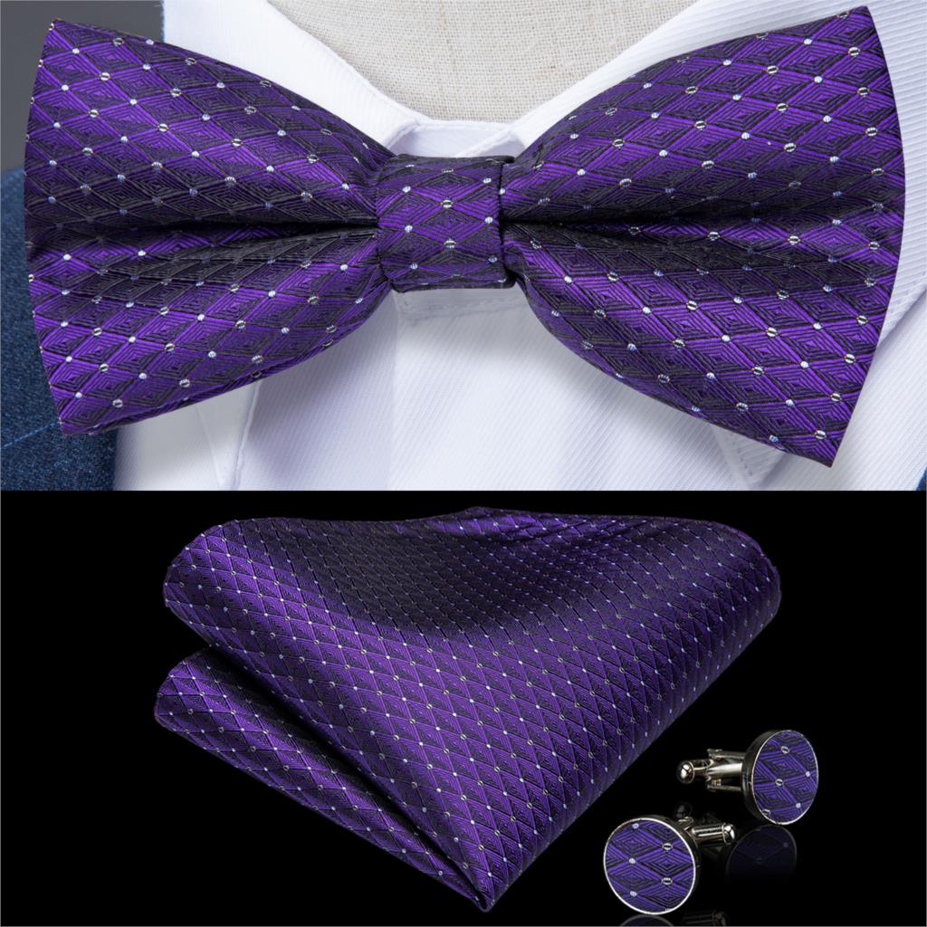 Formal dress Red Striped Paisley Wedding Bowtie Men Bow Tie set Butterfly Tie Pocket Square Cufflinks Cadeau Homme DiBanGu: HL-0121