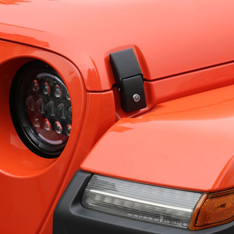 Motor- Hauben Haube Schloss Für Jeep Wrangler JK 2007 Metall mit Schlüssel aufbringen Haube Schloss Für Wrangler Auto Haube sperren
