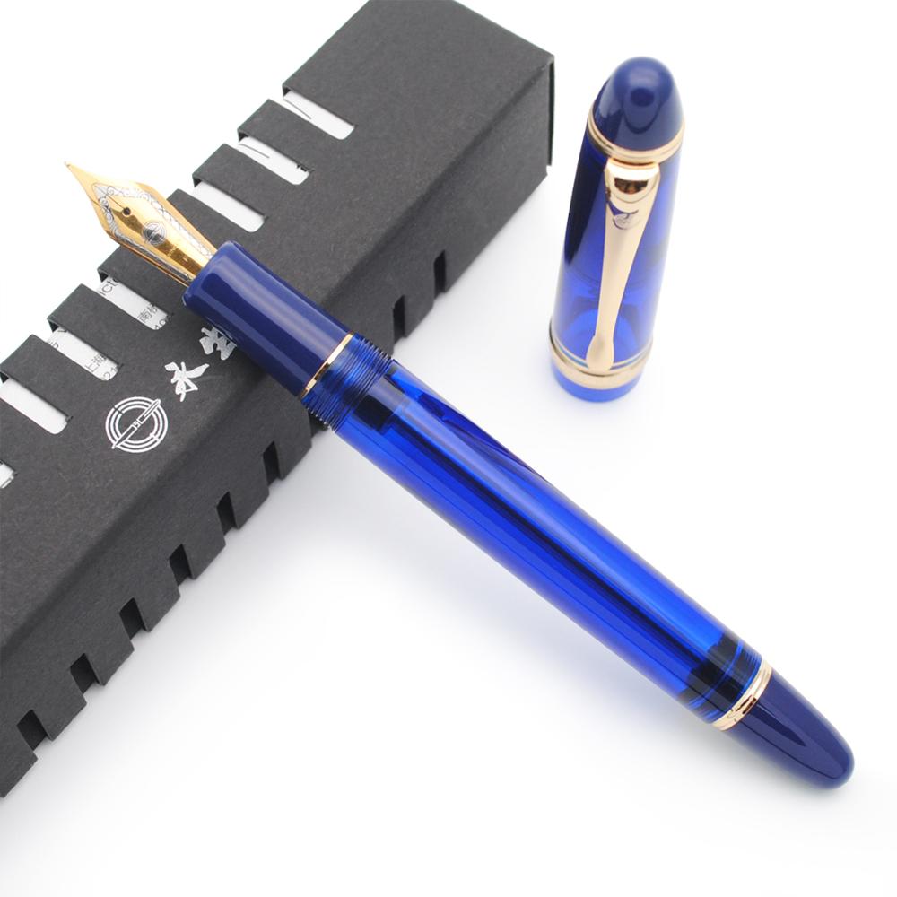 Wing Sung 699 Transluzenten Vakuum Füllung Brunnen Stift EF / F / M Nib Tinte Stift Original Box
