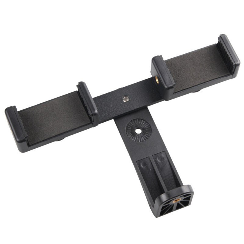 Universal Mobile Phone Camera Handle Holder Selfie Stand Handheld Grip Stabilizer Tripod with Dual Clip For iOS Android Phone