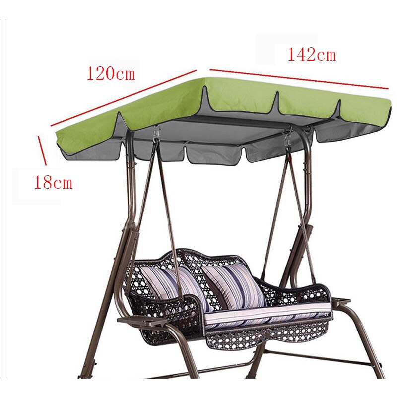 Canopy Roof Canopy Replacement Swing Chair Awning Garden Swing Canopy Waterproof Outdoor Swing Chair Hammock: 142-120-18cm