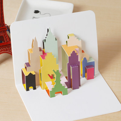 Papier sculpture 3D stéréo carte de voeux fête des enfants anniversaire carte enfants accessoires de: fangwu