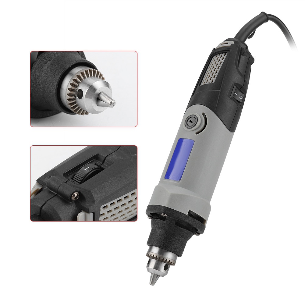 220V Electric Mini Die Grinder Tool 0.6~6.5mm Chuck Variable Speed Rotary Tool DIY Multi Power Tools