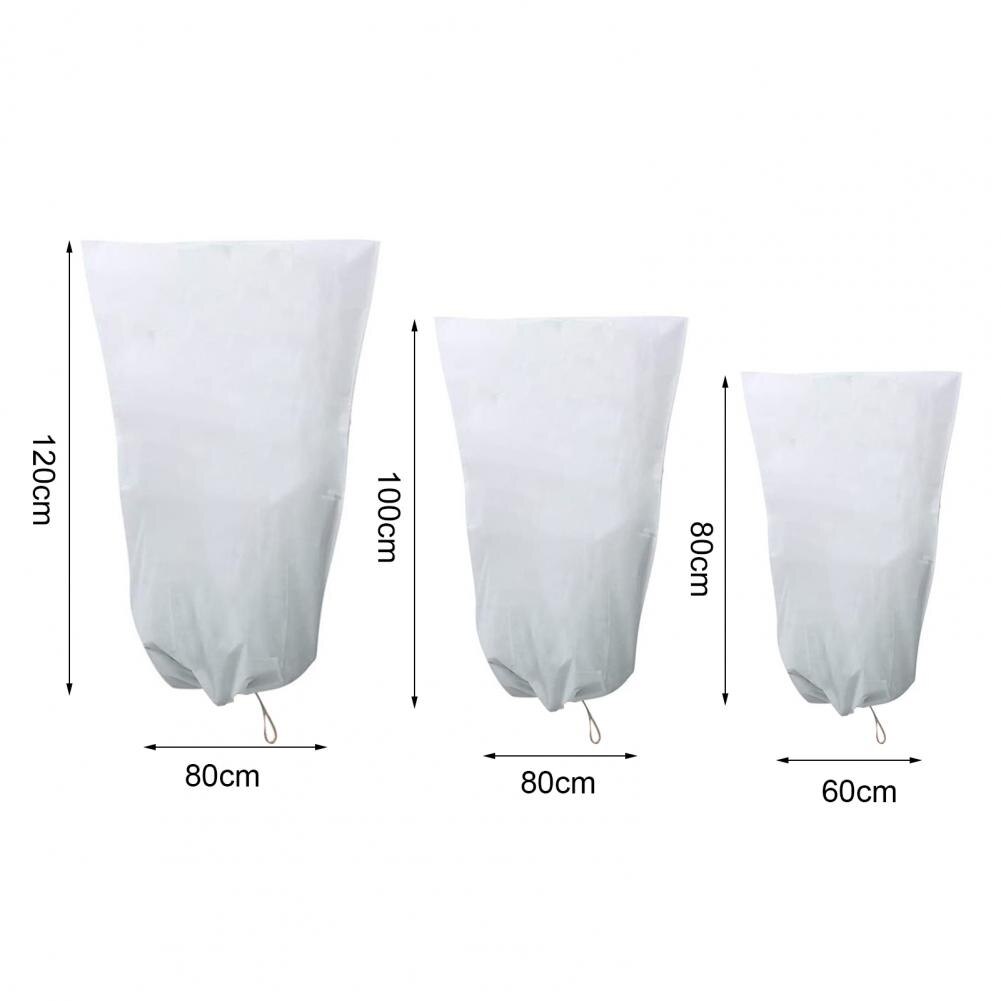 50 Drawstring Winter Frost Cover Wide Application Non Woven Fabric Warm Plant Protection Cover Bag for Home