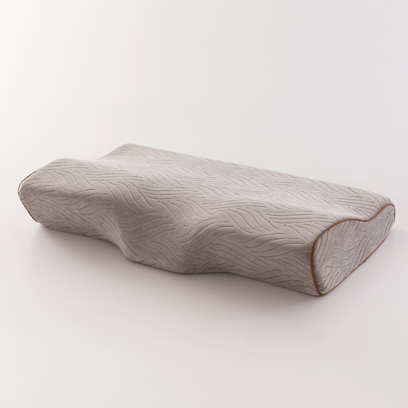 Oreiller papillon Cervical en mousse à mémoire de forme, oreiller ergonomique pour le cou, orthopédique pour le soutien du cou et le soulagement de la douleur, lit: khaki
