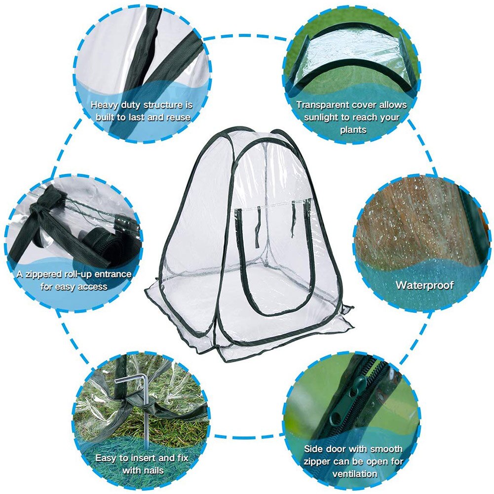 Mini Opvouwbare Kas Groeien Huis Tuin Indoor Outdoor Achtertuin Protector Draagbare Tuinieren Plant Onderdak