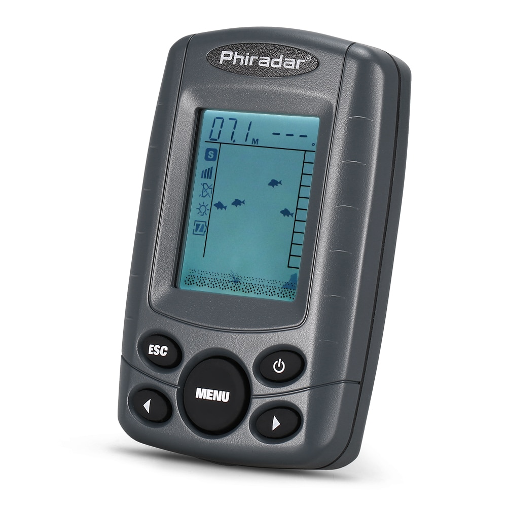 Portable 2.4 Inch LCD Fish Finder 240FT Depth Range Fishing Finder with Wired Sonar Sensor Transducer Fishing Tackle Pesca