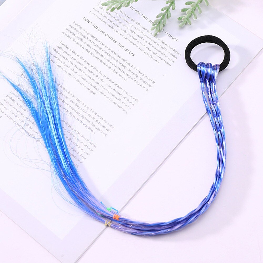 1PCS Girls Elastic Hair Band Rubber Band Hair Accessories Wig Ponytail Headband Kids Twist Braid Rope Headdress Hair Braider: 02