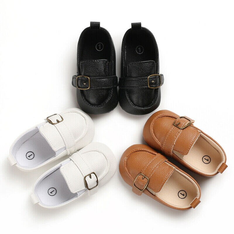 Baby Kleinkind Weiche Sohle PU Leder Anti-Unterhose Schuhe Kleinkind Junge Mädchen Schuhe