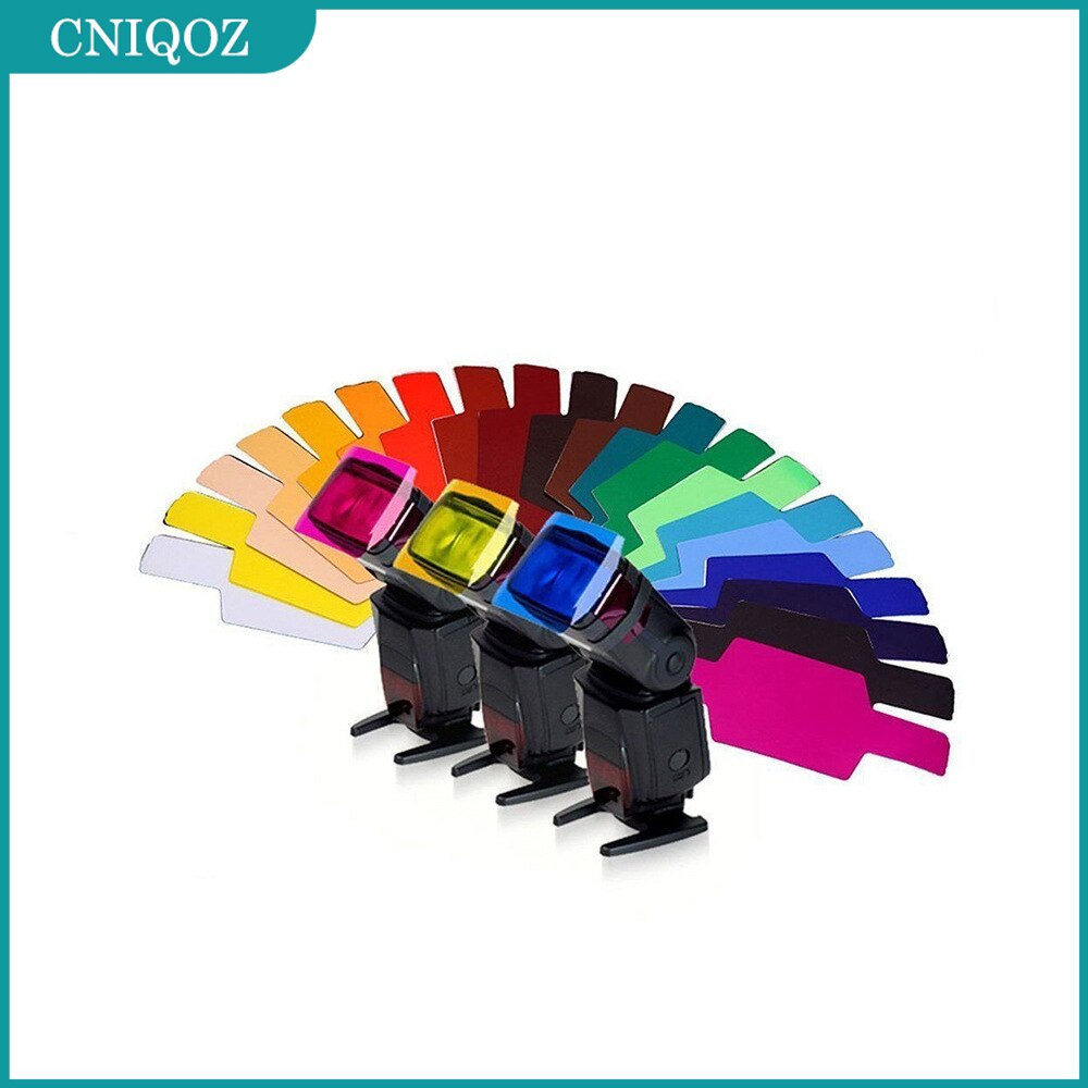 CNIQOZ LED Licht 20 Farbe Film Fotografie Füllen Licht Farbe Gel Film Maschine oben Blitz Farbe Film einstellen Fotografie Ausrügestochen