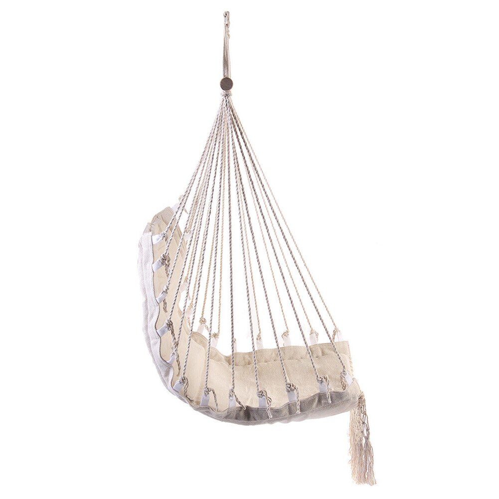 Outdoor Patio Tuin Katoenen Touw Kwastje Canvas Swing Opknoping Hangmat Stoel Seat