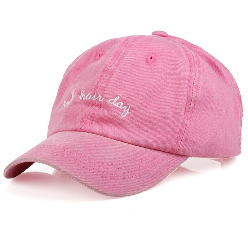Unisex Bad Hair Day Vader Hoed Verstelbare Effen Kleur Gewassen Katoen Baseball Cap Paar Cap Mode Hoeden Snapback Cap pananma: Roze