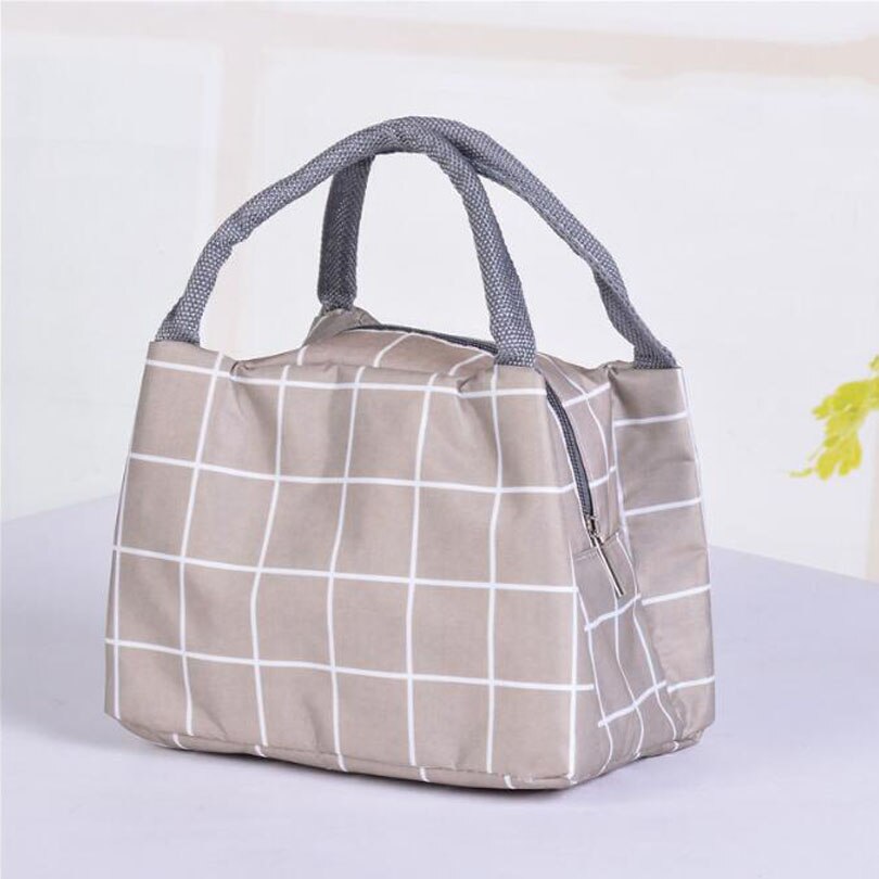 Color Simple Lunch Bag Waterproof Men Women Student Lunch Box Thermo Bag Office School Picnic Cooler Bag Lancheira Bolsa Termica: Deep Grey