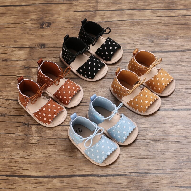 Sommer Baby Mädchen Bogen Polka Punkt Sandalen Partei Prinzessin Sandalen Rutsch Ersten Wanderer 0-18M