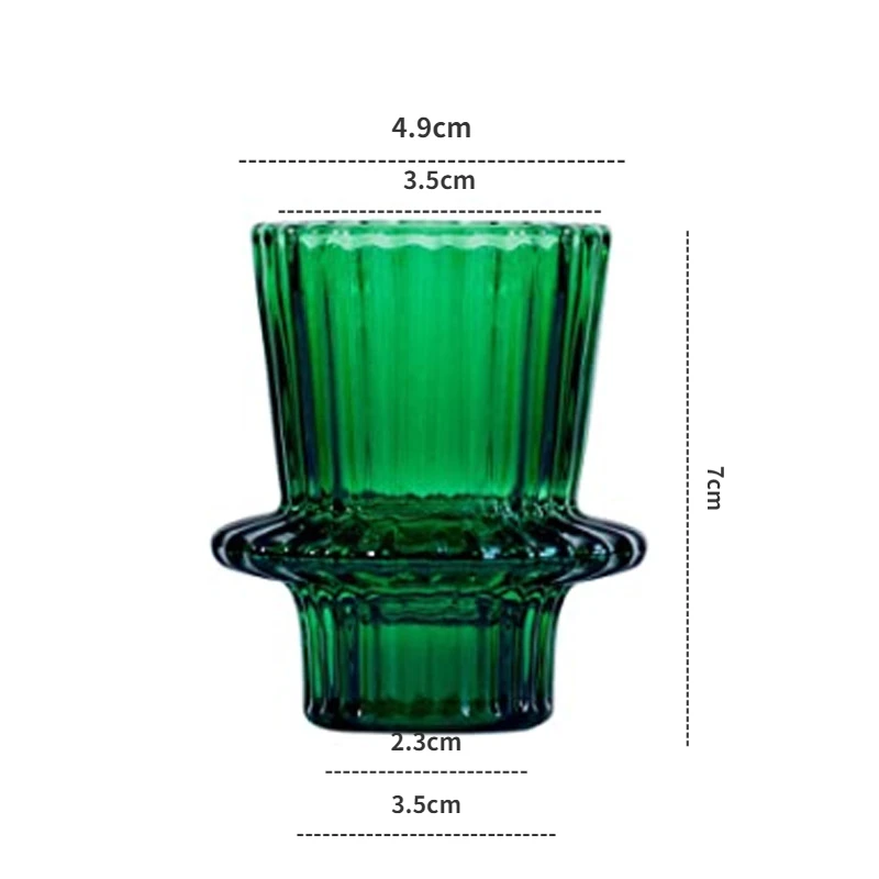 rot Mini Glas Kerzenhalter verjüngen Kerzen ständer kleine Tee licht Kerzenhalter Kerzenhalter Weihnachts dekor grünes Glas: Himmel Blau