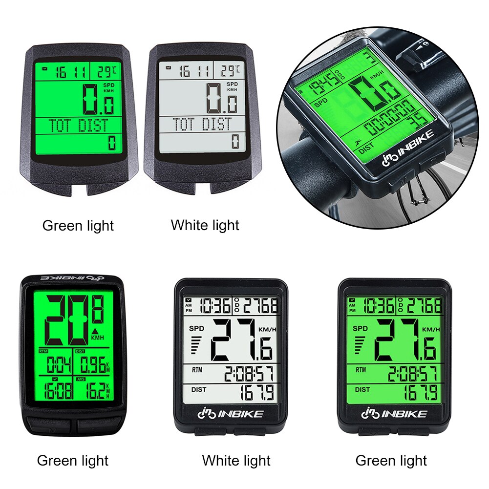 INBIKE Waterproof Bicycle Computer Odometer Wireless Mountain MTB Road Bike Cycling Stopwatch LCD Digital Speedometer Watch
