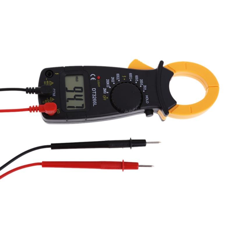 LCD Digital Display Clamp Meter 20A-600A AC DC Voltage Measurement Current Voltage Multimeter Resistance Capacitance Tester