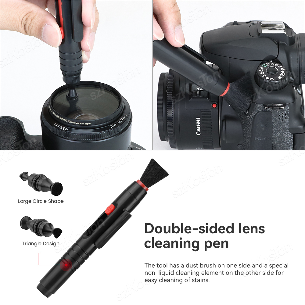DSLR Camera Cleaning Kit with Cleaning Swabs Microfiber Cloths Camera Cleaning Pen for Camera Lens Optical Lens
