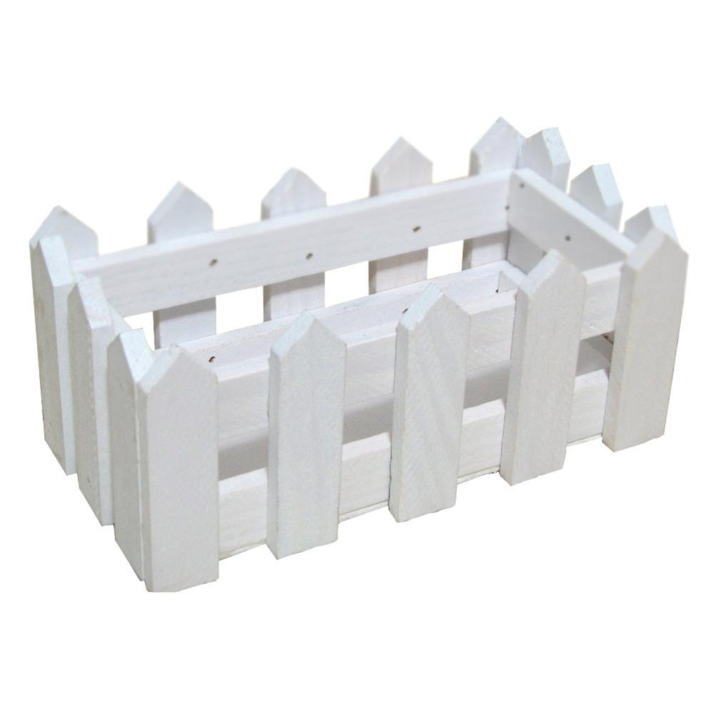 Wooden Fence Flower Pot Hanging Garden Basket Planter Plant fence artificial flowers Boxes For Wedding Home Decor