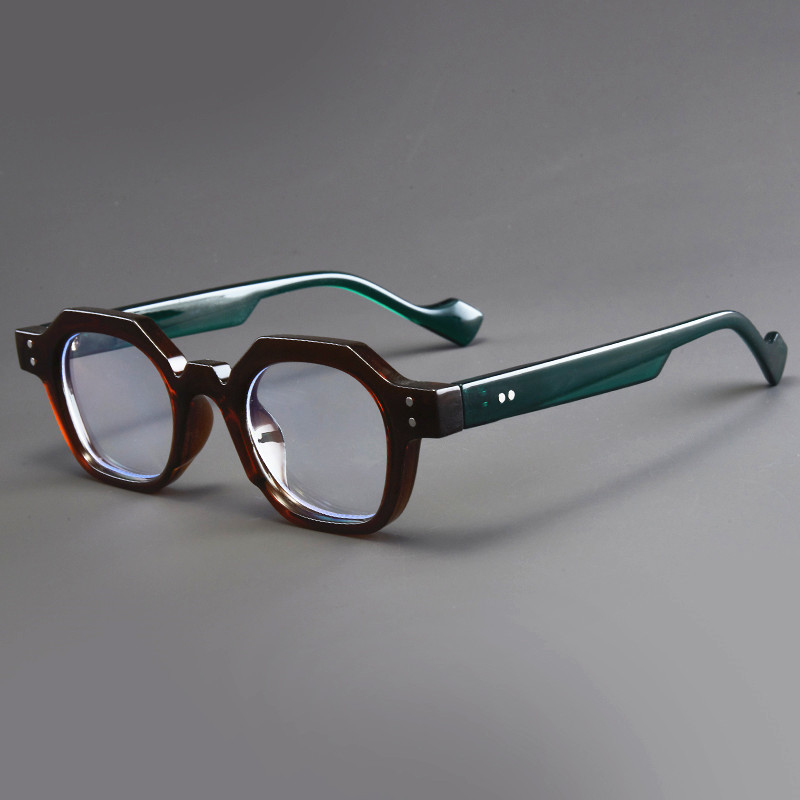Ahora retro polygon leesbril voor mannen en vrouwen met presbyopie, vintage montuur, dioptrie 0+1.0+1.5+2.0+2.5+3.0+3.5+4.0: Zwart / +150