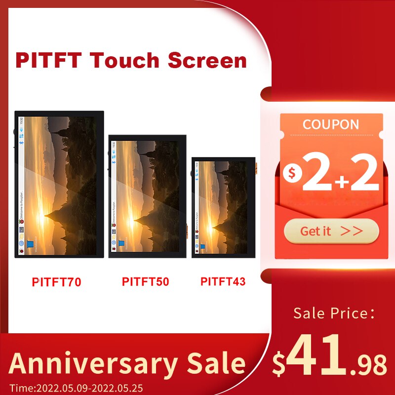 BIGTREETECH-pantalla táctil PITFT50 V2.0 PITFT70 PI TFT43, piezas de impresora 3D, pantalla LCD DSI, para Octoprint Raspberry Pi 4 3B Plus 2B
