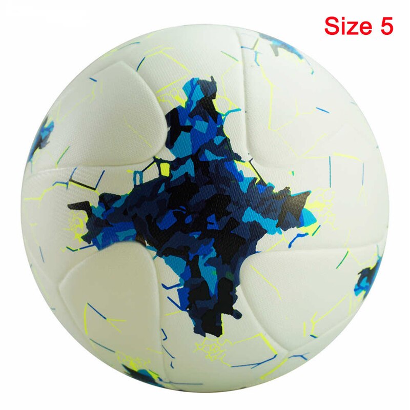 Neueste Fußball Ball Professionelle Größe 5 Größe 4 PU Nahtlose mit Ball Tasche Sport League Fußball Training futbol: R-Blue White Size 5