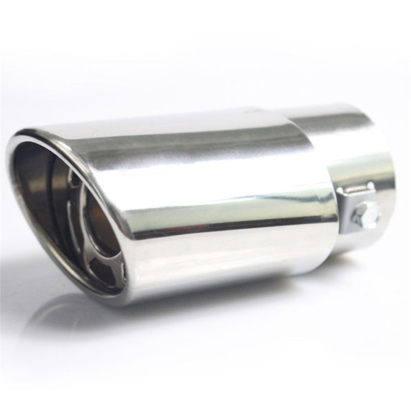 1 pc Chrome Trim Modified Car Liner Pipe Stainless Steel Car Exhaust Muffler Tip Pipe Exhaust System