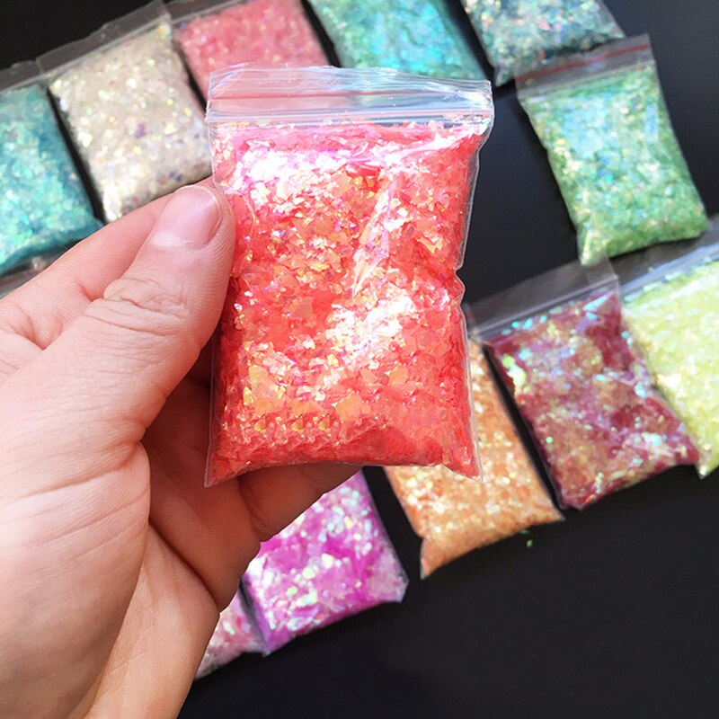 20 g / partia nieregularny papier powłoki cekiny żywica epoksydowa Craft materiały wypełniające kolorowe błyskotki brokat do majsterkowania rzemiosło żywiczne