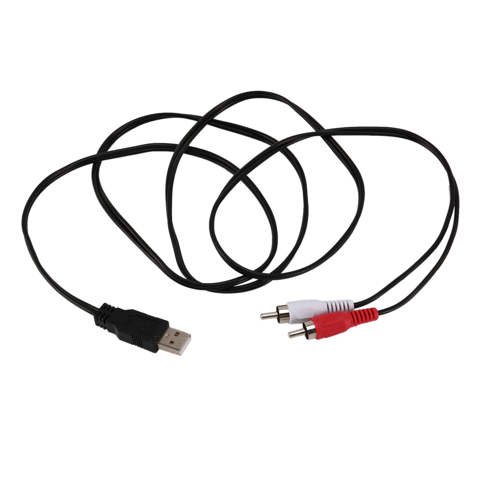 1,5 m USB ein Stecker auf 2x RCA Phono Stecker AV Kabel Kabel PC TV Aux Audio Video Adapter