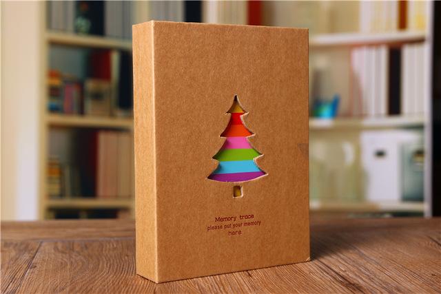 100 lomme 6 tommer billedholder opbevaring til børn baby souvenir scrapbog billedboks fotoalbum: Træ