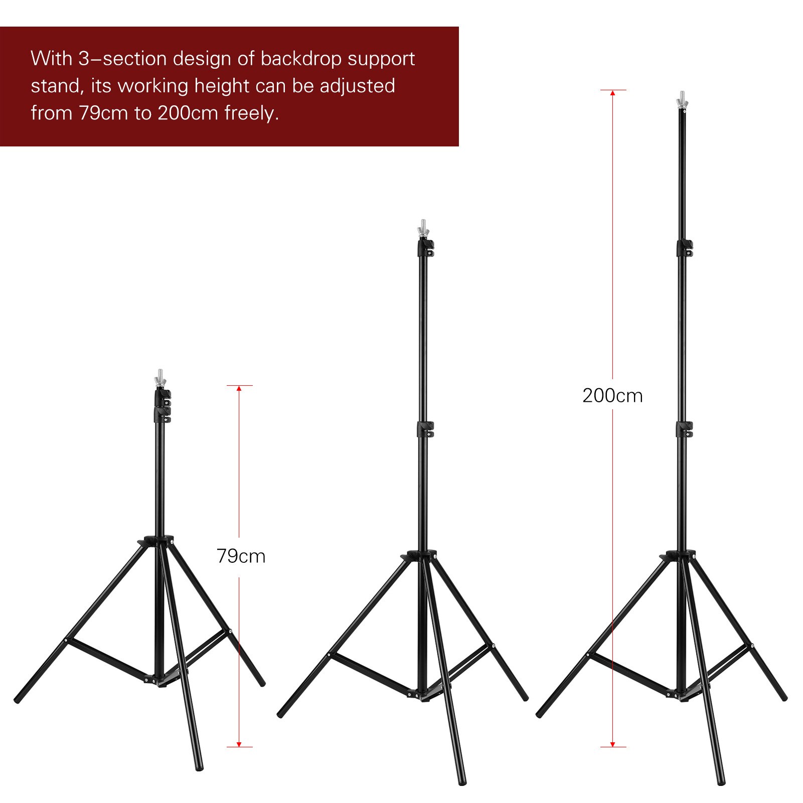 2M * 3 Meter Achtergrond Ondersteuning Stand Fotografie Studio Achtergrond Frame Ondersteuning Kit Voor Video Fotografie Achtergrond Stand