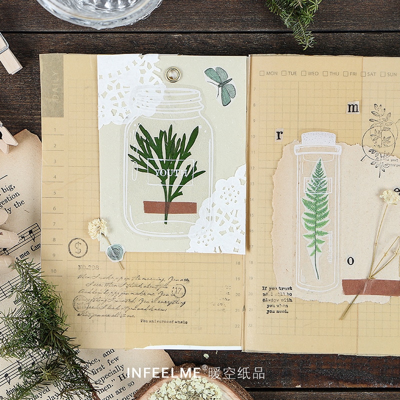 30pcs Transparent And Beautiful White Glassware Sticker Aesthetic Personality Cute Stationery Stickers Scrapbooking Decoration