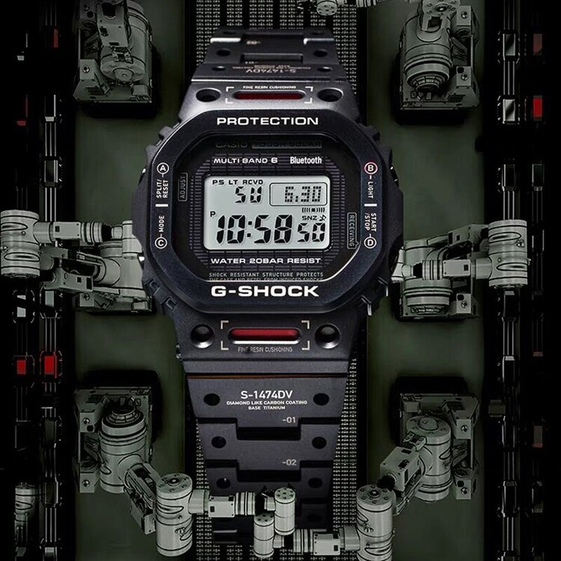 Watch Bezel Strap for Casio G-SHOCK DW5600 DW5610 GW-B5600 G5600E gwm5610 Mod Mecha Steel Titanium Watchband Case Accessories