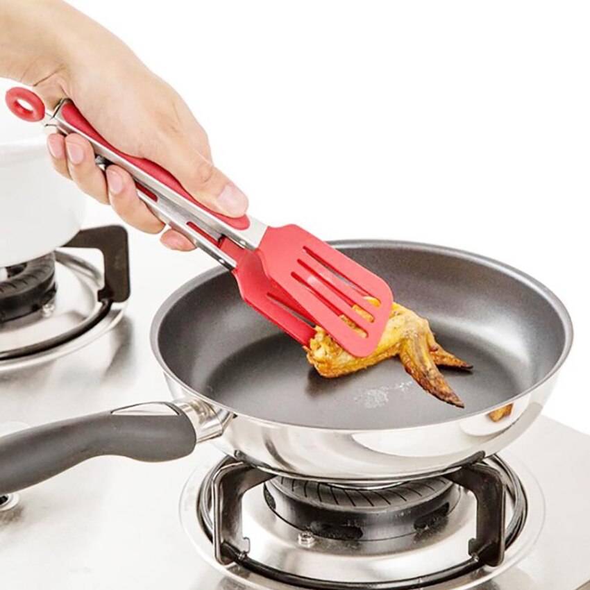 1PC Edelstahl Lebensmittel Zange Multi-funktion Steak Grill Backen Tong Küche Kochen Gebäck Brot Clamp Lebensmittel Clip werkzeuge