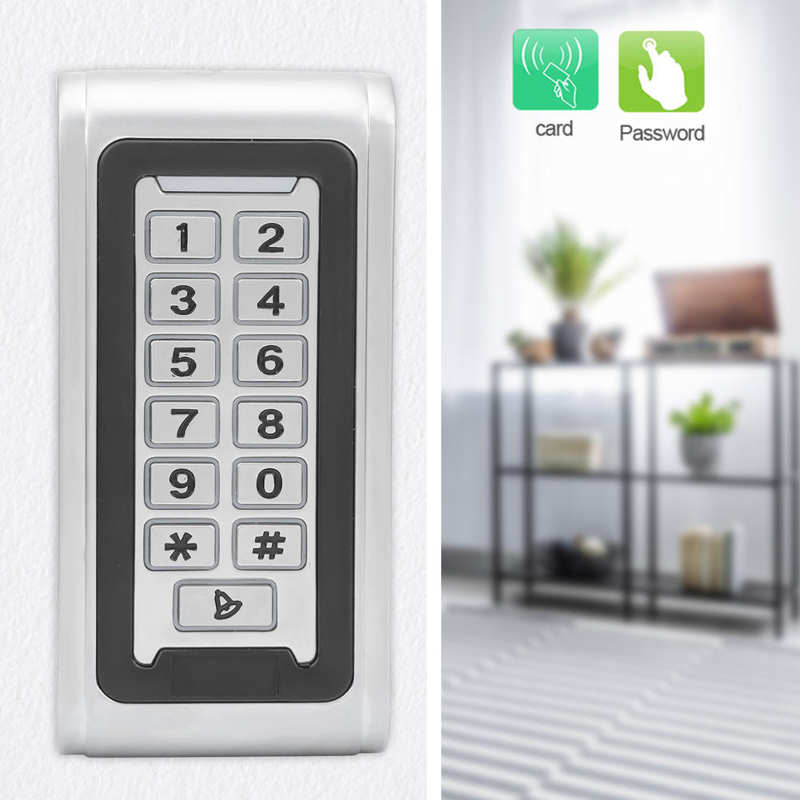 Door Keypad 13.56MHz RFID Password Card Access Control Wiegand26 Lock 120x58x22mm