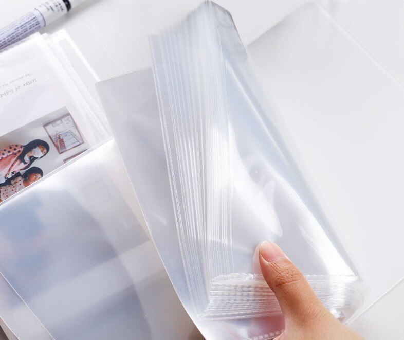 A6 PVC Pouch Transparent Bag Card Bills Bags Loose Leaf Storage Organizer Plastic Card Holder Pockets