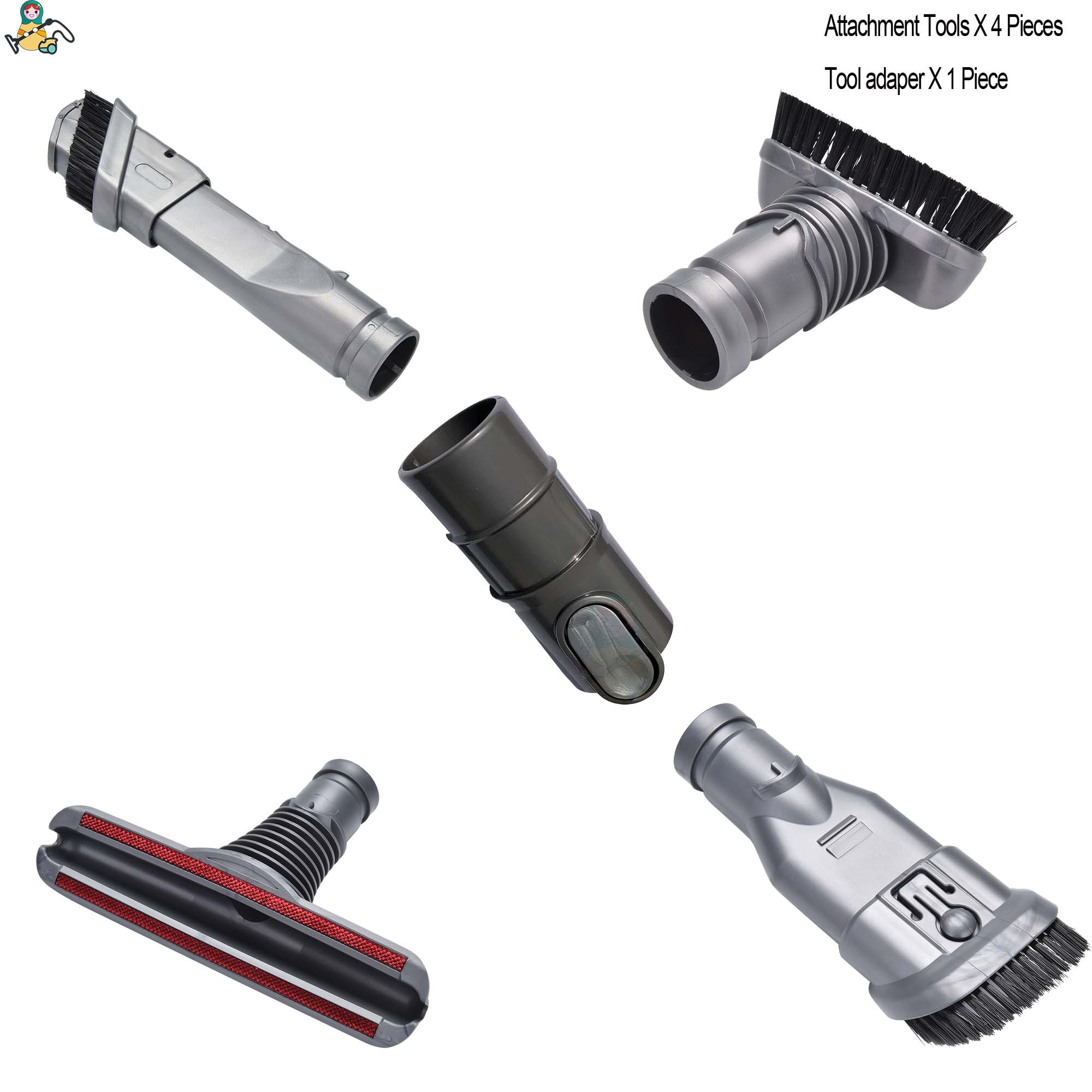 4-Pack Vervanging Attachment Gereedschap Voor Dyson DC05 DC08 DC09 DC17 DC21 DC22 DC26 Stofzuiger Onderdelen