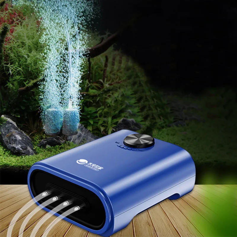 Oxygen Pump Fish Tank Aquarium Silent Oxygen Pump With Check Valve Four Outlets Large Oxygen Generator Fish Tank Air Aerator