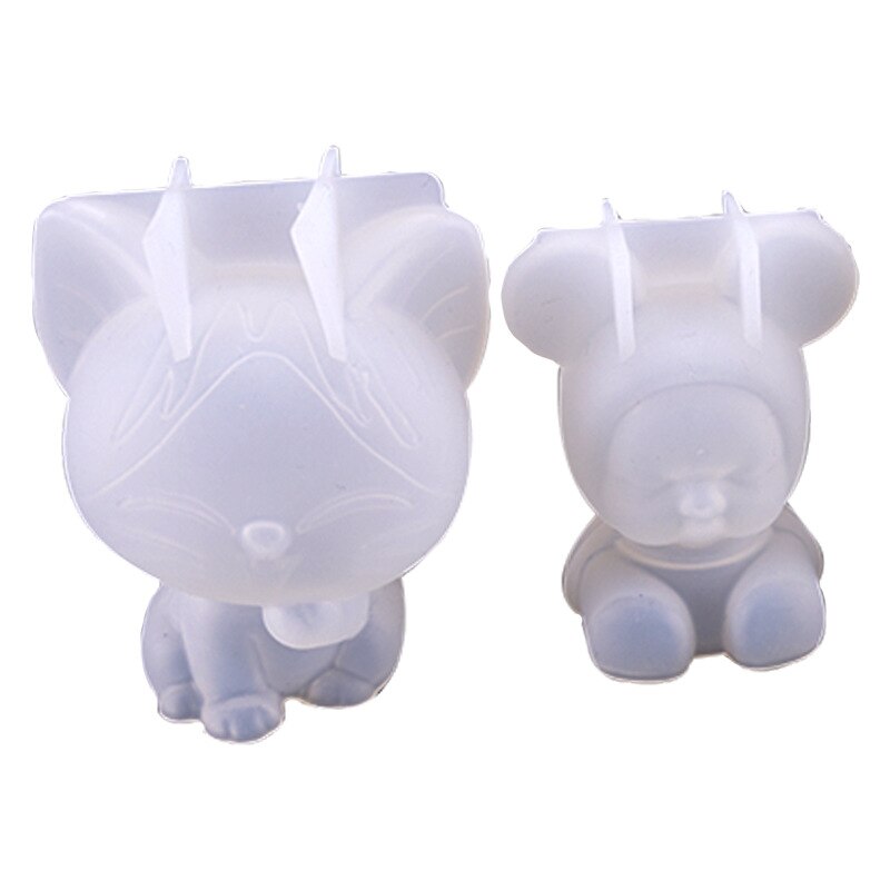 3d geométrico urso gato leão silicone molde para chaveiro pingente animal molde decoração mesa jóias ferramentas fazendo acessórios