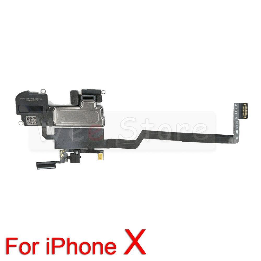 Original Top Earpiece For iPhone 11 12 Pro Max mini X XR Xs Max Proximity Sensor Front Earphone Ear Speaker Flex Cable Parts: For iPhone X