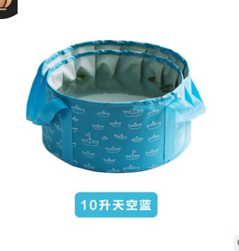 Lavabo plegable para pies, lavabo de baño, cesta de lavado, Cubo de baño para pies de Spa, lavabo plegable de viaje, lavabo de Camping, Cubo de pesca: 2