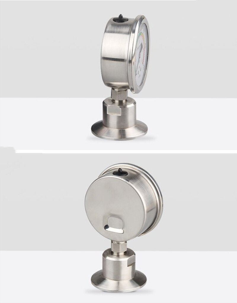 Manometer Bar/psi 1.5 inch (50.5mm) 2inch ( 64mm) Tri Clamp Diaphragm Pressure Gauge SS304 Stainless Steel Body SS316 Diaphragm