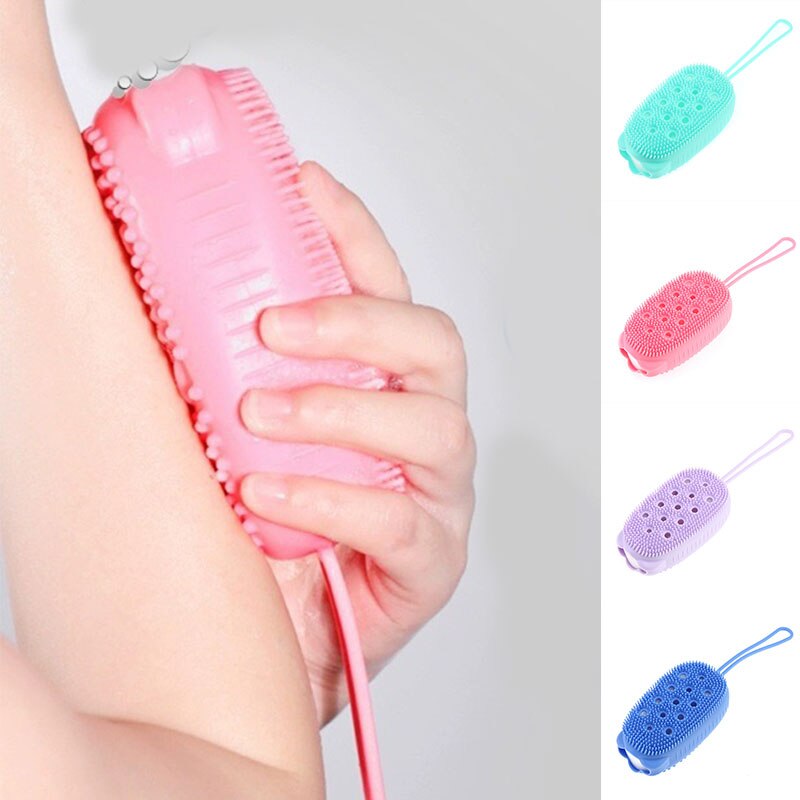 Cepillo de baño de burbujas de silicona, , doble cara, masaje, cuero cabelludo, cepillo para masajes de baño, limpieza de la piel, cepillos para ducha,