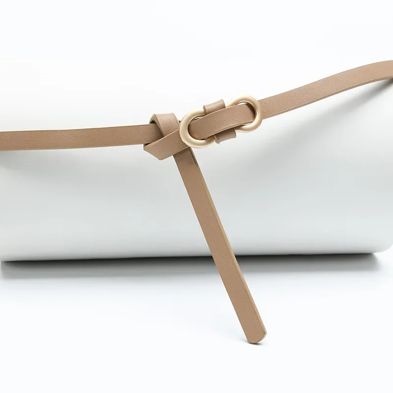 PU-leer damesmode riem metalen knoopgesp Tailleband Buikband voor jurkjeans