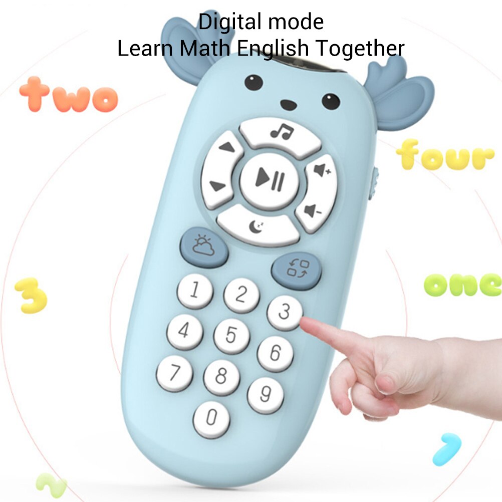 Baby Kids Elektronische Speelgoed Telefoon Simulatie Tv Afstandsbediening Educatief Muziek Tweetalige Leren Speelgoed Muziek Sound Machine Speelgoed