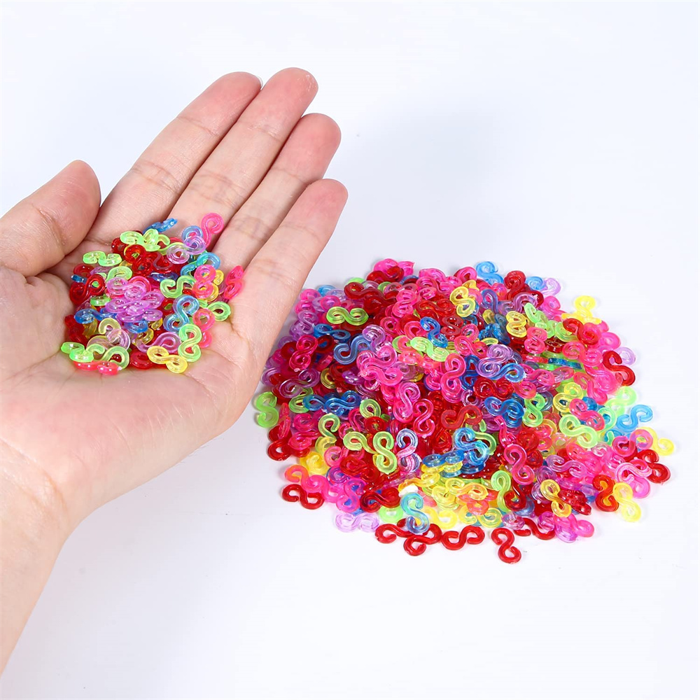 200/500 Stuks S Clip Haak Sluitingen Connectors Rubber Band Kit Set Voor Armbanden Ketting Handgemaakte Craft Sieraden Maken accessoires