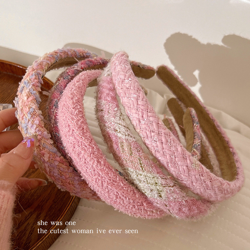 1 Uds. Cilantro rosa a la para mujer, aro para el pelo, banda para el pelo para mujer, nueva diadema, banda para el pelo de maquillaje, tocado, accesorios para el cabello